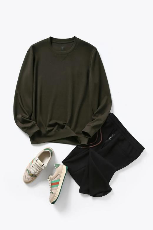 贝爷 影帝同款休闲卫衣 “奢级亲肤感”兰精天丝莫代尔羊毛混纺卫衣 商品图1