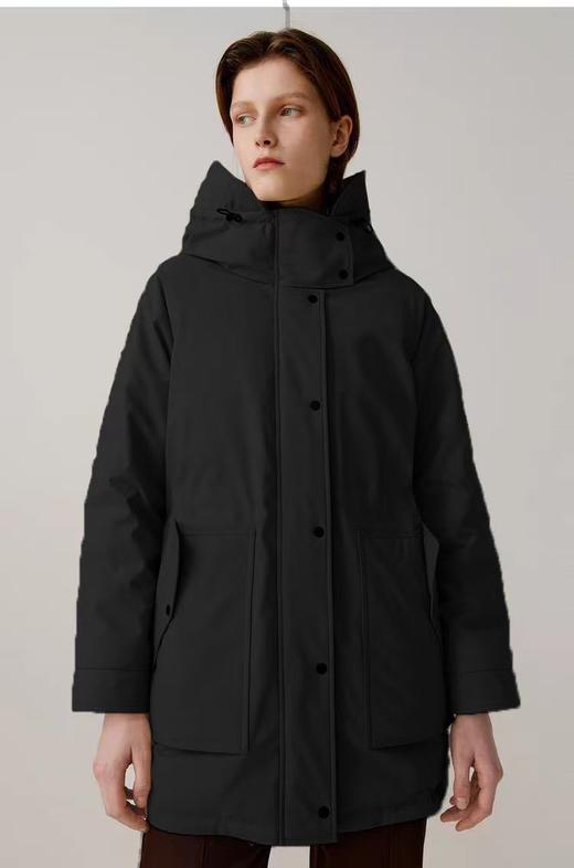 小禾高端连帽鹅绒服中长款羽绒服 商品图11