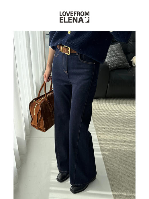 四面弹加绒 气质高腰阔腿喇叭裤 商品图3