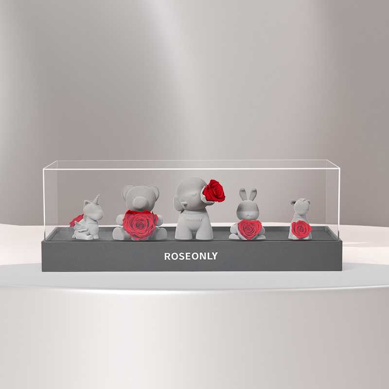 【MINI公仔】ROSEONLY诺誓 永生玫瑰 公仔系列 MINI系列公仔 MINI兔 守爱狗 甜心狗 独角兽 甜心熊 送朋友 送闺蜜
