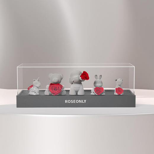 【MINI公仔】ROSEONLY诺誓 永生玫瑰 公仔系列 MINI系列公仔 MINI兔 守爱狗 甜心狗 独角兽 甜心熊 送朋友 送闺蜜 商品图0