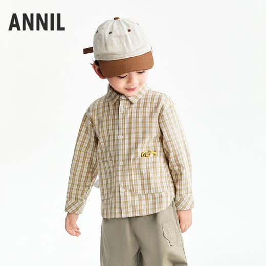 【实体店同款】男童翻领长袖上衣春季新款安奈儿童装XB611066 商品图2