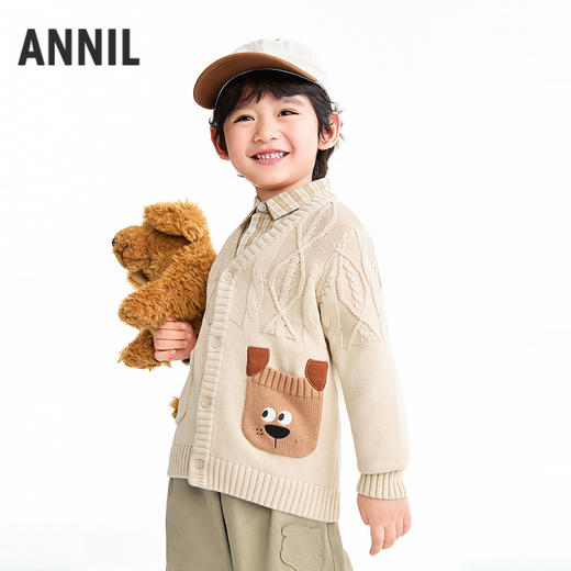 【实体店同款】男童棉线开衫春季新款安奈儿童装XB614097 商品图2