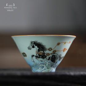 问鼎鼎峰系列天青精工款斗笠杯（马上有钱）