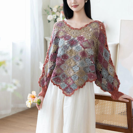 苏苏姐家伊蝶蝙蝠衫手工diy钩针羊毛衣服上衣毛线团自制材料包 商品图1