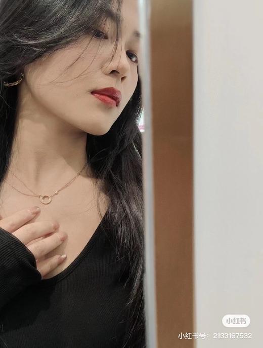 F011381情人节礼物love系列新款带钻双面项链 商品图1