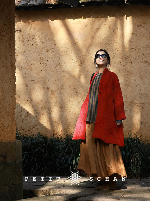 Petit Schan小闪 CLO#1024 Sway gently 摇曳 意大利亚麻混纺抽绳松紧腰脏染大摆量伞裙 商品图3