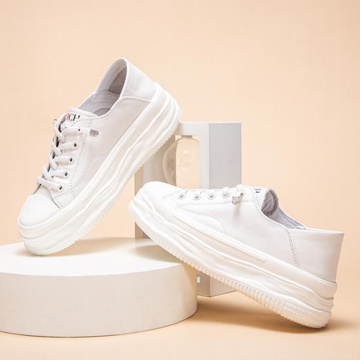 CHCH平衡鞋女鞋系带低帮厚底小白鞋39、40码【无运费险】 商品图2