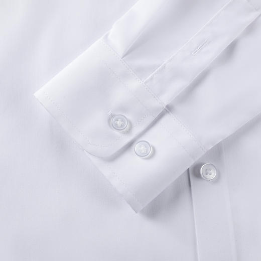 gxgjeans 男装25春款纯色翻领长袖衬衫商务休闲简约易打理无痕压胶男士上衣K&C 商品图4