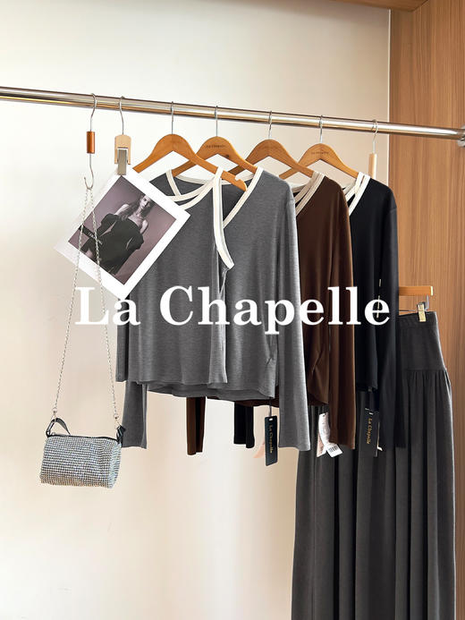 专柜实拍【针织两件套】拉夏贝尔/La Chapelle背心+开衫套装柔软亲肤百搭精奢高品质 商品图1