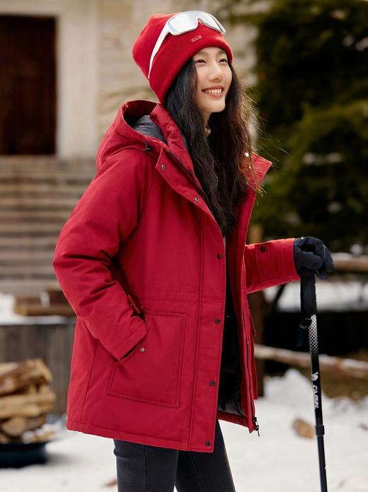 小禾高端连帽鹅绒服中长款羽绒服 商品图2