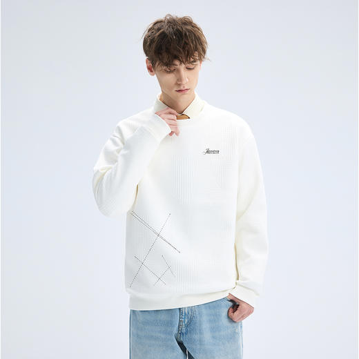 gxgjeans 男装【肌理感面料】男士圆领卫衣25秋款简约舒适百搭青少年打底衫K&C 商品图1