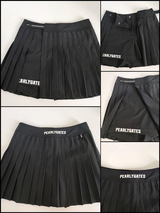 PG家春夏新款女士百褶短裙来啦！🇰🇷渠道高品质❗️款式太能抗打了！裙摆交叠运动时动感活泼，三个色都有撞色印花和条纹织带，美得很有辨识度，风格鲜明！ 商品图5