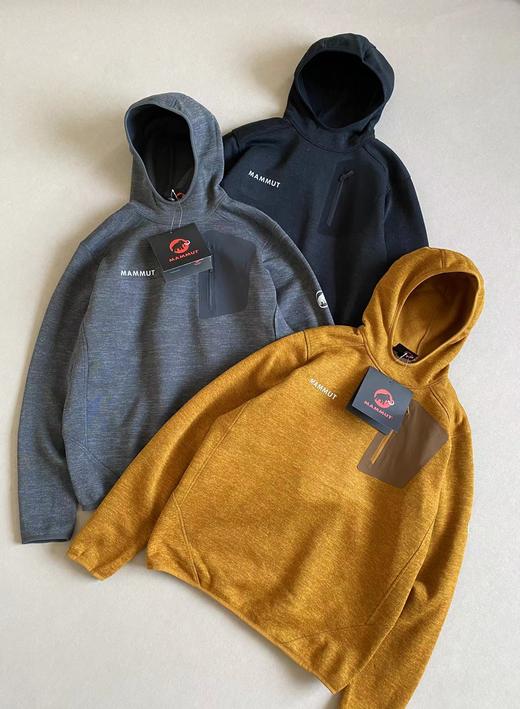 F011313连帽压胶口袋保暖摇粒绒抓绒衣连帽夹克户外保暖卫衣 商品图1