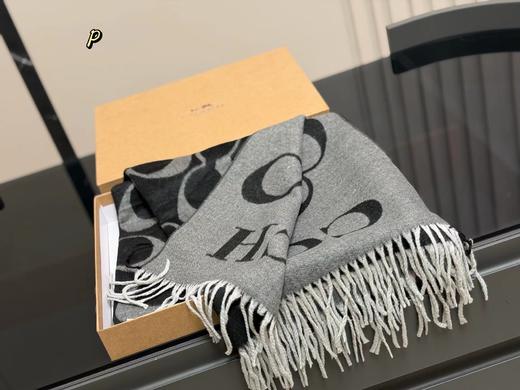 F011322冬季气质单品精典满印老花字母披肩流苏围巾 商品图9