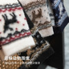 靴下物日系灰色中筒袜女秋冬加厚保暖堆堆袜巴恩风小鹿植绒费尔岛 商品缩略图1