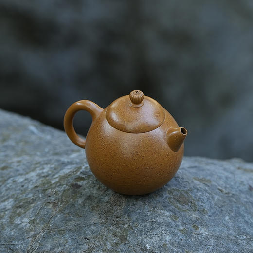 龙德堂陶艺 汤宣武 作品《菊花西子》原矿葵黄朱泥 230cc 库存请咨询客服 商品图4