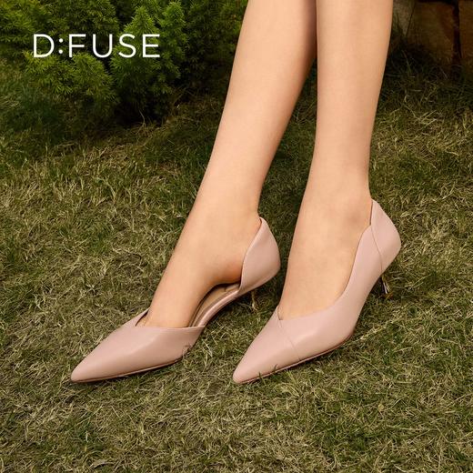 Dfuse迪芙斯2026春季新款尖头中空细跟柔软羊皮通勤高跟单鞋女鞋DFE1114020 商品图0
