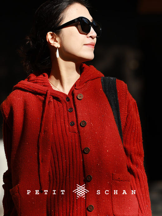 Petit Schan小闪 CLO#1025 Chubby 小胖过大年 绵羊毛混纺彩点针织马甲 商品图2