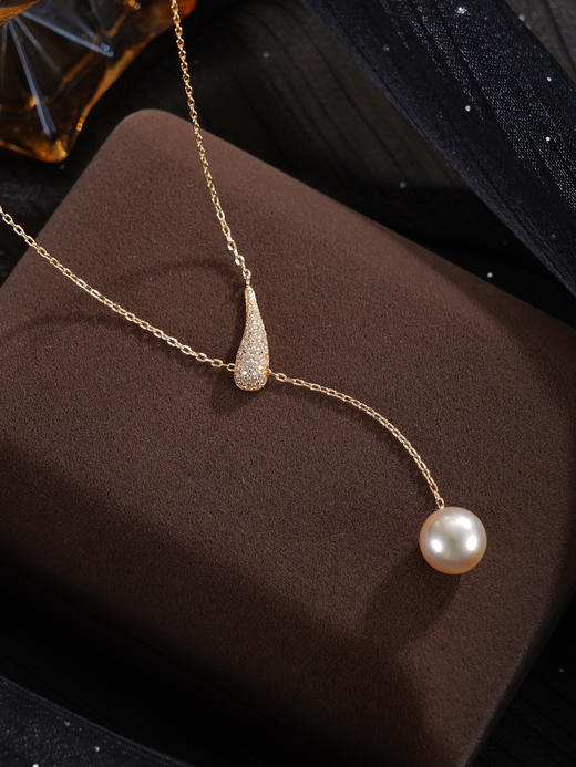 子佩集【洛神之迷】银S925珍珠惜王妃套链【HJYTL007】9mm珠镀金水滴吊球2601 商品图9