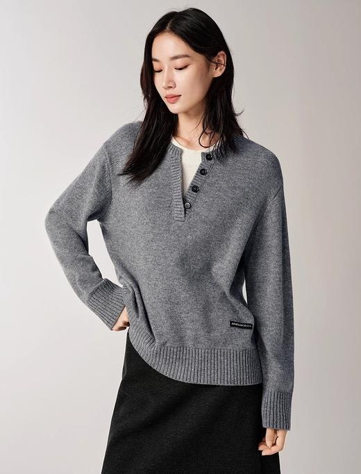 纯原剪89.2%绵羊毛+10.8%山羊绒M*CO假两件羊绒衫 商品图5