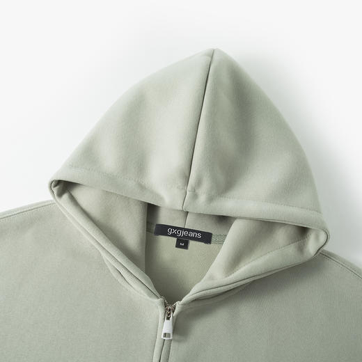 gxgjeans 男装男士开衫连帽卫衣25秋款简约时尚百搭宽松拉链校园通勤外套男K&C 商品图7