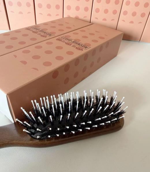 F011361简约实用蓬松高颅顶便携头皮按摩猪鬃毛梳子 商品图2