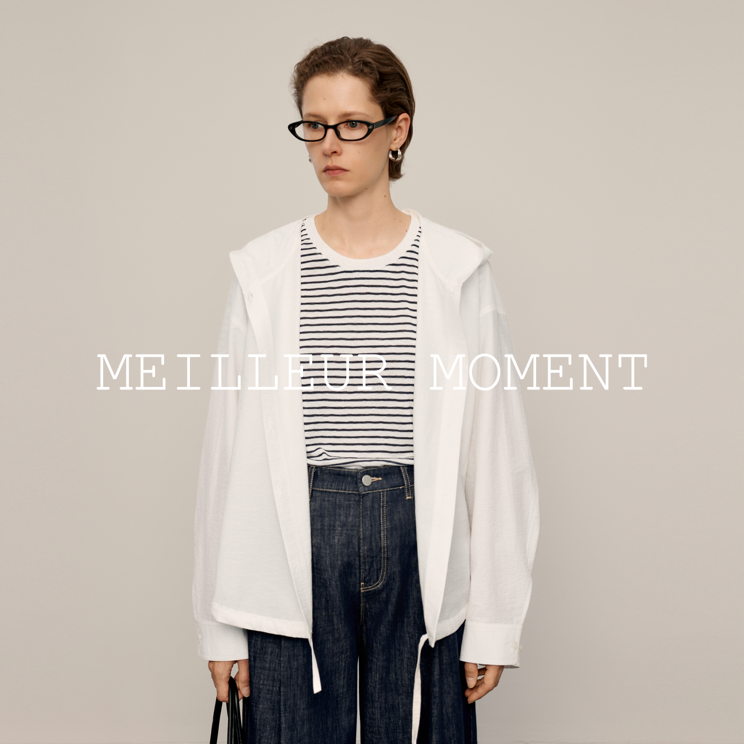 【商场同款】麦檬春秋柔软长绒棉连帽极简衬衫5G8122541Q