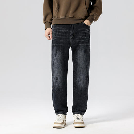 gxgjeans 男装【加绒加厚】重磅牛仔裤25冬款锁温保暖日常百搭直筒通勤长裤男K&C 商品图3