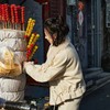 西子/雪绒诗境90白鹅绒莫斯娜毛白色毛领时髦外套/YRHJ0463 商品缩略图3