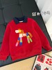 F011370浓浓中国年氛围拿捏住！小马印花内里夹绒软糯保暖儿童红色卫衣 商品缩略图13