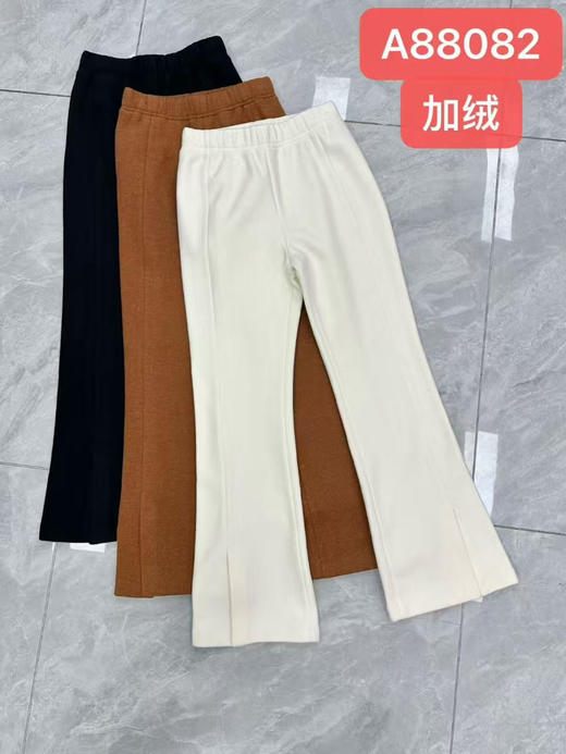 原单新款羊毛加绒微喇前开叉女神裤，上身超显瘦 商品图7