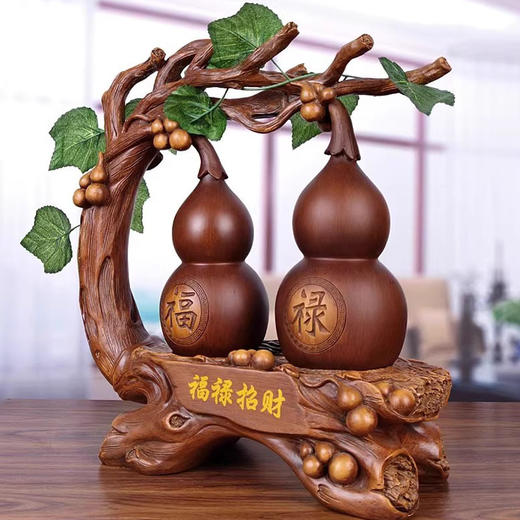 【做工精致❗️造型美观】葫芦摆件新年镇宅招财旺宅工艺品五福临门客厅办公室家装饰品酒柜乔迁。jc 商品图2