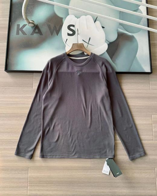 F011316冬季新品多色户外休闲速干运动德绒微拉绒圆领男女同款长袖T恤 商品图4