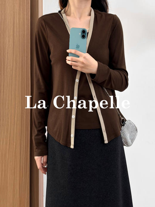 专柜实拍【针织两件套】拉夏贝尔/La Chapelle背心+开衫套装柔软亲肤百搭精奢高品质 商品图6