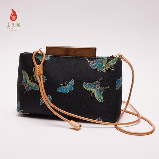 SAINTJOY/上久楷 宋锦斜背包 晴春蝶戏 XB3B095211002 商品图1