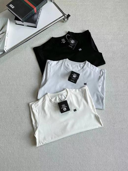 F011357压胶刺绣打底衫加绒长袖圆领体恤打底衫 商品图0