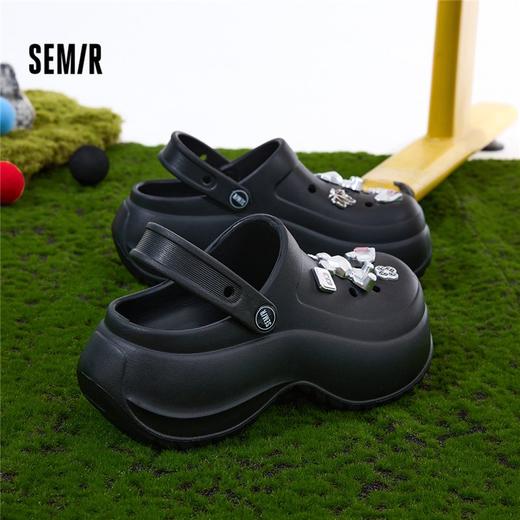 Semir女士厚底增高洞洞鞋防水休闲沙滩鞋凉鞋女鞋 商品图2