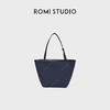 ROMI STUDIO 首饰袋 头层牛皮肩带斜纹布正反背托特包RWCLP37185 商品缩略图1