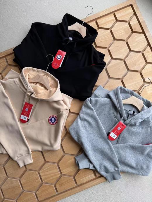 F011360新款纯棉针织复合奥立绒休闲加厚连帽卫衣 商品图1