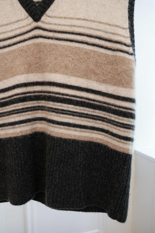 园游会|复古拼色叠穿羊绒马甲 商品图2