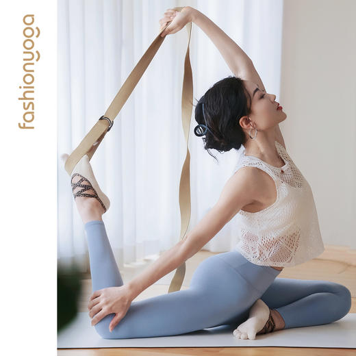 FS002专业瑜伽伸展带240cm卡其色 商品图2