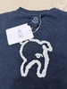 F011344竹节棉蓝染可爱小猪印花长袖T恤男女同款 商品缩略图8