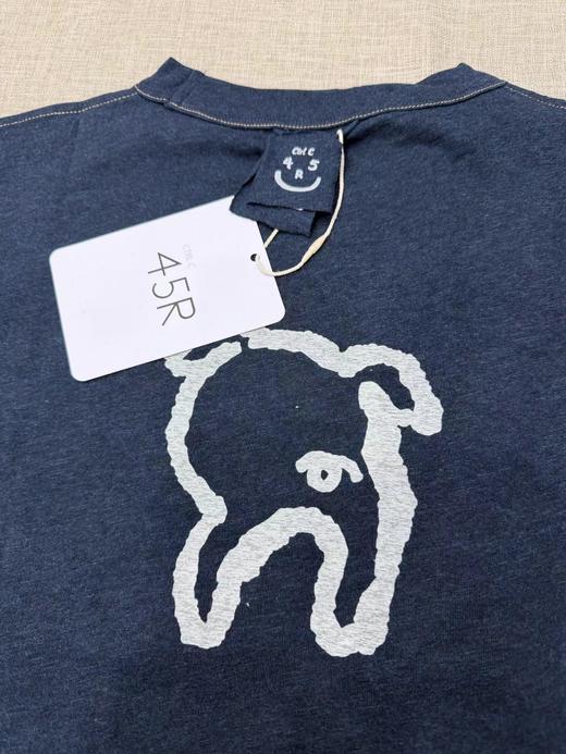 F011344竹节棉蓝染可爱小猪印花长袖T恤男女同款 商品图8