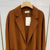 F011394焦糖色水波纹三十而已顾佳同款纯羊绒双面呢大衣女中长款外套 商品缩略图11