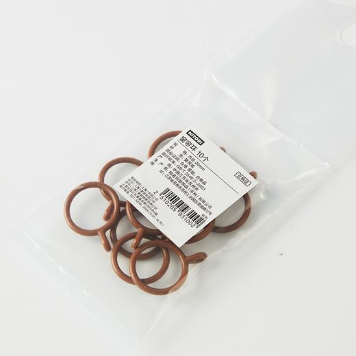 非开口吊环挂钩式罗马杆挂环窗帘环 环钩子窗帘环棕色 商品图3