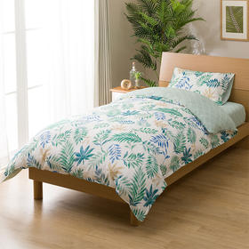 宿舍家用床上用品纯棉枕套被套床笠 叶子