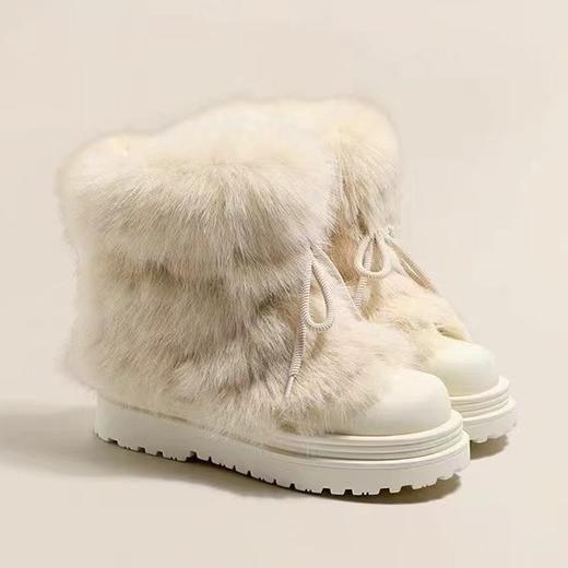 【舒适柔软保暖❗️时尚温柔百搭】2025秋冬新款韩版松糕底保暖舒适时尚雪地毛毛靴。jc 商品图1