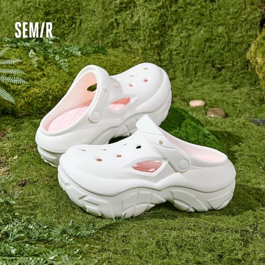 Semir女士厚底增高洞洞鞋春夏款沙滩鞋EVA凉鞋凉拖鞋 商品图0