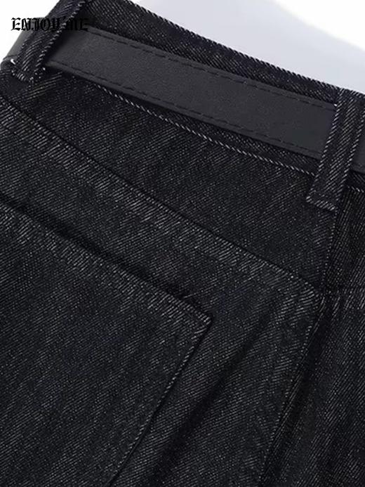 【门店同款】ENJOY冬季复古加绒牛仔直筒裤 169250081 商品图3